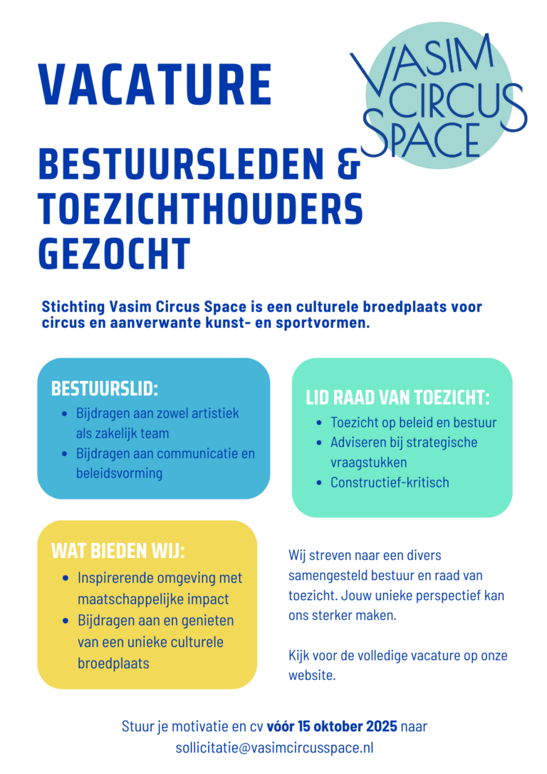 Vacature bestuursleden en leden raad van toezicht